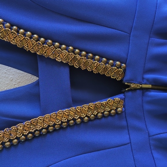 Blue dress amazing beading size s - Picture 12 of 12